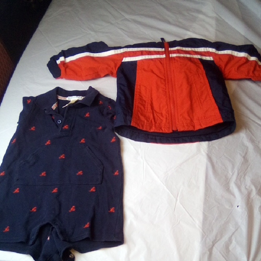 L.L . BEAN SPRING JACKET/ JANIE AND JACK ROMPER